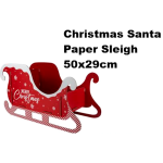 Christmas Santa Paper Sleigh 52 x 29cm